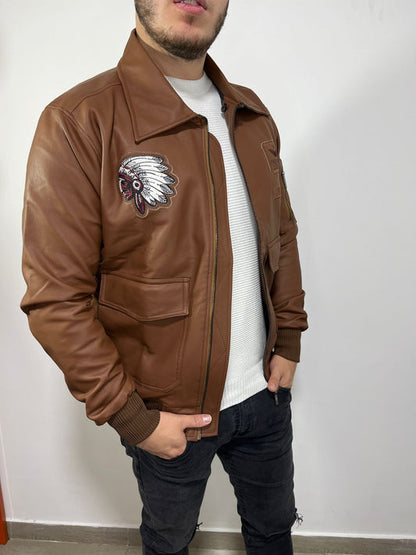CHAQUETA INDIAN - CUERO GENUINO
