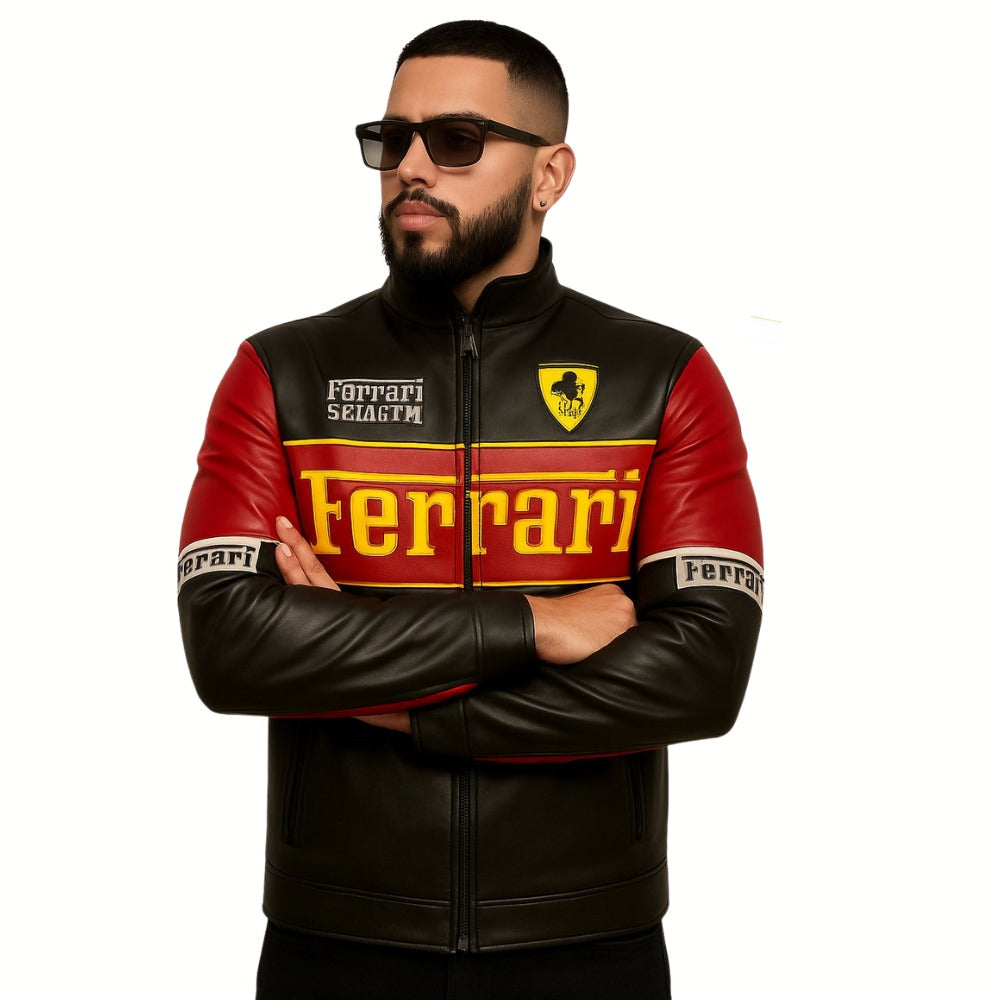 CHAQUETA LA FERRARI SCUDERIA - CUERO