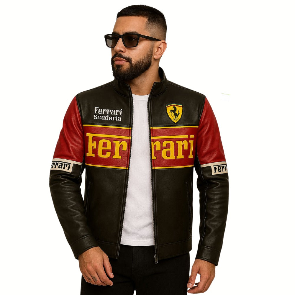 CHAQUETA LA FERRARI SCUDERIA - CUERO