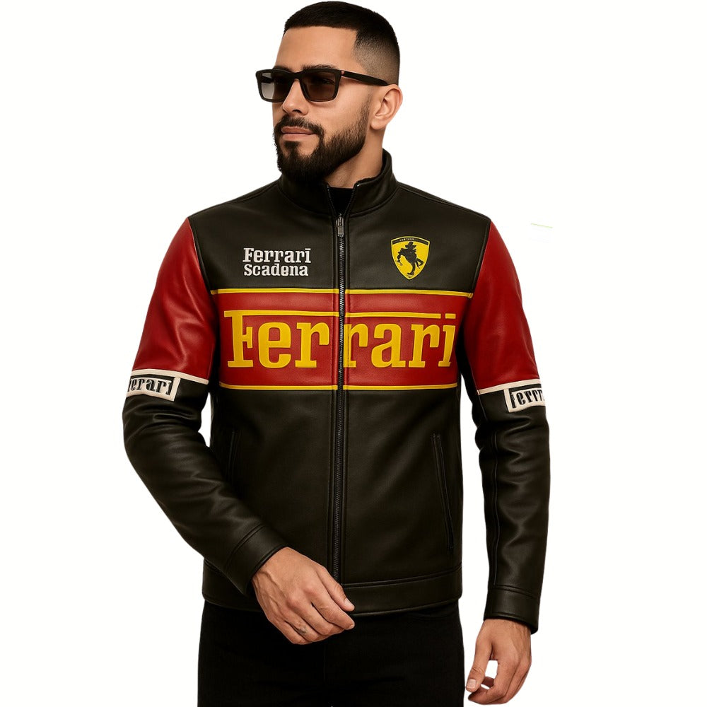 CHAQUETA LA FERRARI SCUDERIA - CUERO